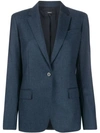 Theory Single Breasted Blazer In Blue