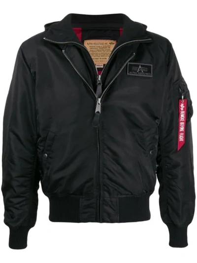 Alpha Industries Ma-1 Bomber Jacket In Black