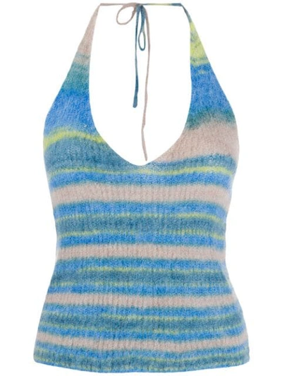 Jacquemus La Maille Tropea Knitted Top In Blue