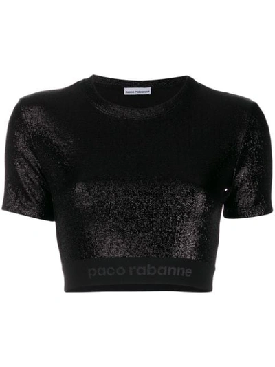 Paco Rabanne 'bodyline' Cropped-top In P001 Black