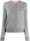 Tory Burch Button Down Cardigan In Grey