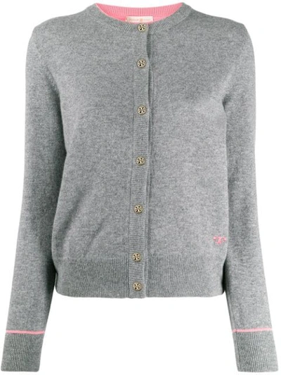 Tory Burch Button Down Cardigan In Grey