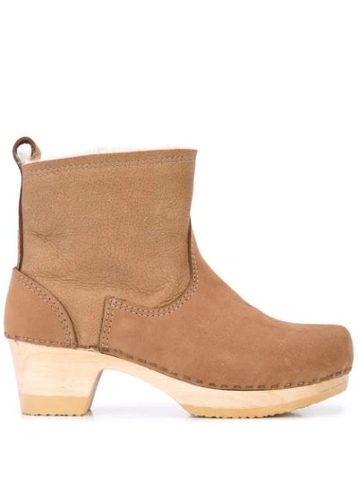 No.6 Shearling-lined Ankle Boots In Brown