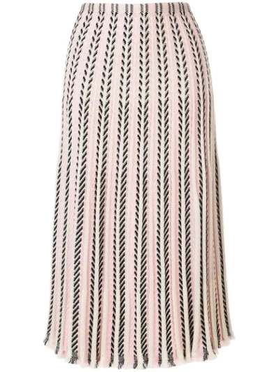 Molli Lisa Knit Midi Skirt In Pink