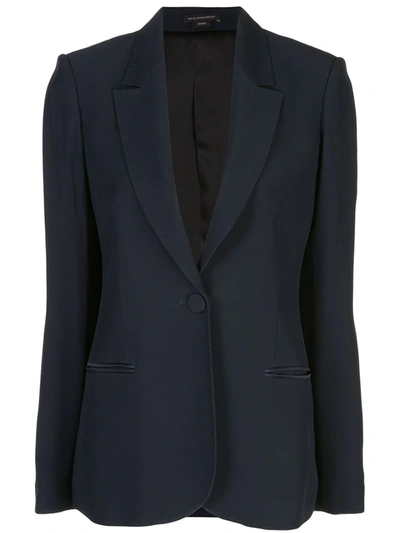 Kiki De Montparnasse Fitted Tuxedo Blazer In Blue