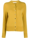 Extreme Cashmere Long Sleeve Knit Cardigan In Yellow