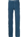 Incotex Corduroy-style Trousers In Blue