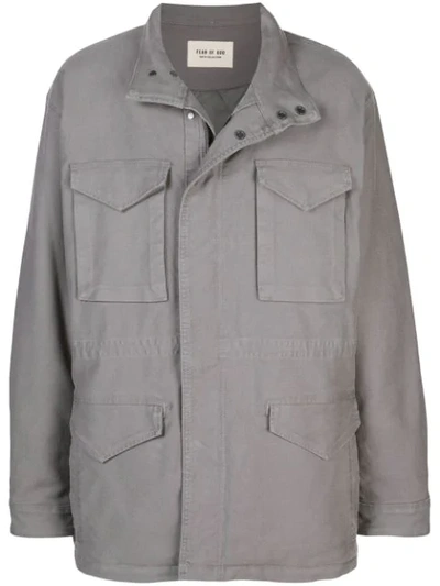 Fear Of God Oversized Multi-pocket Jacket In Grey