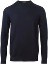 Zanone Crew Neck Sweater In Blue