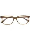Bottega Veneta Rectangular Frame Sunglasses In Brown