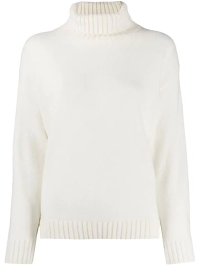 Laneus Cashmere-blend Turtleneck Jumper In White