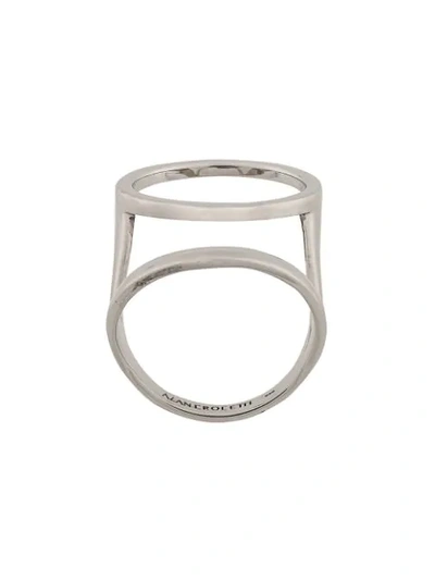 Alan Crocetti Double Hoop Ring In Silver