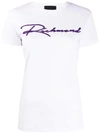 John Richmond Sequinned Logo T-shirt In White