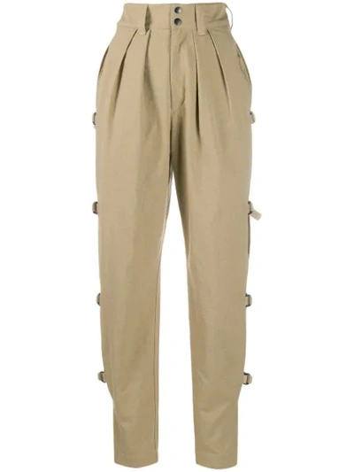 Isabel Marant High Waisted Safari Trousers In Neutrals