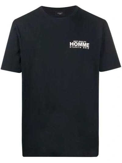 Not Guilty Homme Logo Print T-shirt In Black