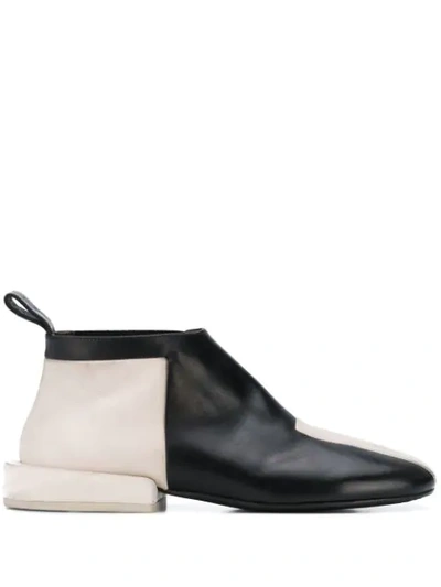 Marsèll Two-tone Slip-on Ankle Boots In Black
