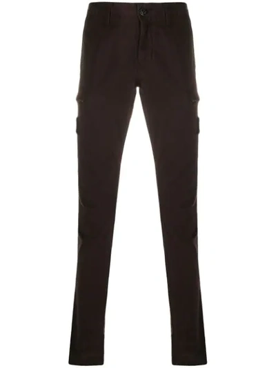 Stone Island Slim-fit Chino Trousers In Brown