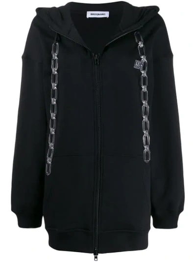 Brognano Hanging Chains Hooded Jacket In Black