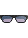 Stella Mccartney Logo-print Square Bio-acetate Sunglasses In Black