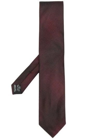 Tom Ford Gradient Patterned Tie In Red