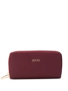 Liu •jo Large Zipped Wallet In 91725 Ruby Wine