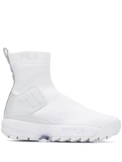 Fila Disruptor Stretch Fit Sneakers In White