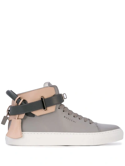 Buscemi High-top Padlock Sneakers In Grey