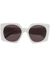 Courrèges Cl 1907 Square-frame Sunglasses In White