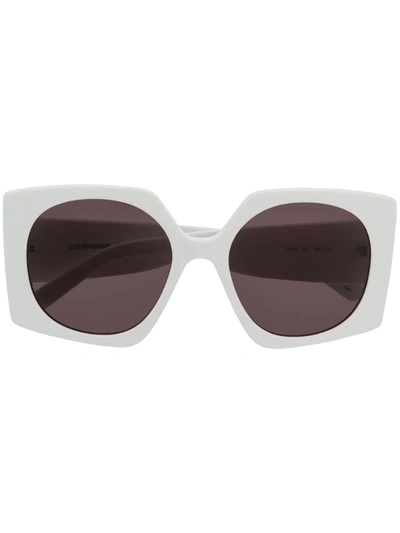 Courrèges Cl 1907 Square-frame Sunglasses In White