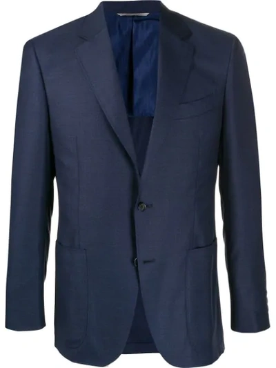 Canali Single-breasted Blazer In Blue