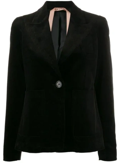 N°21 Single-breasted Corduroy Jacket In Black