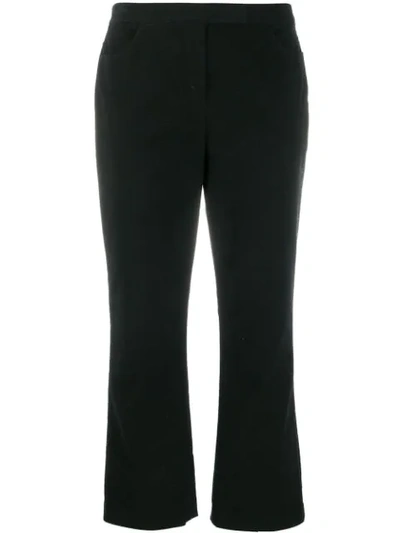 Theory Tailored Cropped Trousers In Black