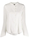 Kristensen Du Nord Mandarin Collar Shirt In White