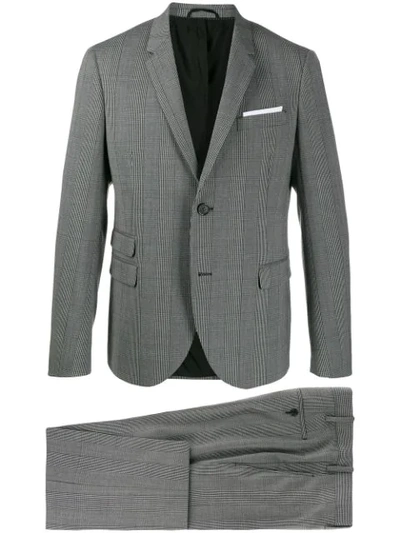 Neil Barrett Plaid Two-piece Suit In Grey