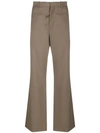 Martine Rose Double Flare Tailored Trousers In Brown