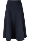 Casasola High Waisted Ribbed Skirt In Blue