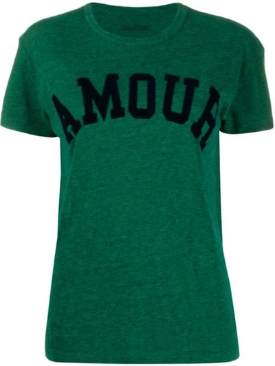 Zadig & Voltaire Amour Crewneck T-shirt In Green
