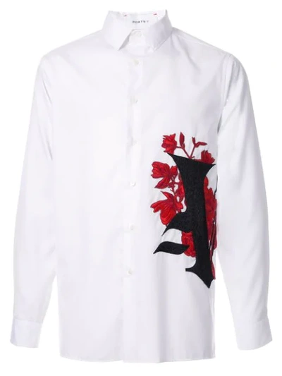 Ports V A Embroidered Shirt In White
