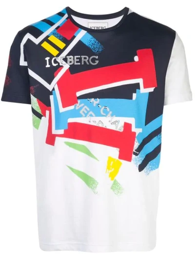 Iceberg Graphic Print T-shirt In White
