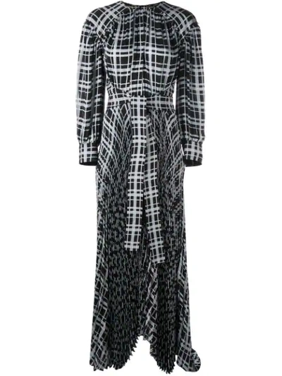 Proenza Schouler Plaid Long Dress In Black