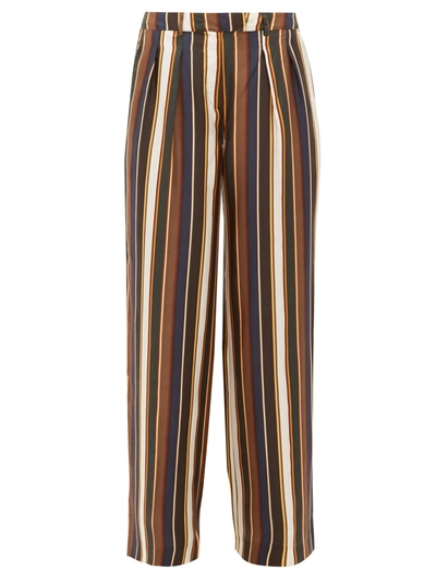 La Prestic Ouiston Marlene Striped Silk-satin Trousers In Multicoloured