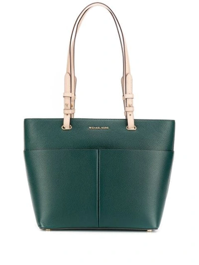 Michael Michael Kors Bedford Pebbled Tote Bag In Green