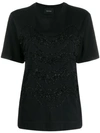 Simone Rocha Glitter-trim Detailed T-shirt In Black
