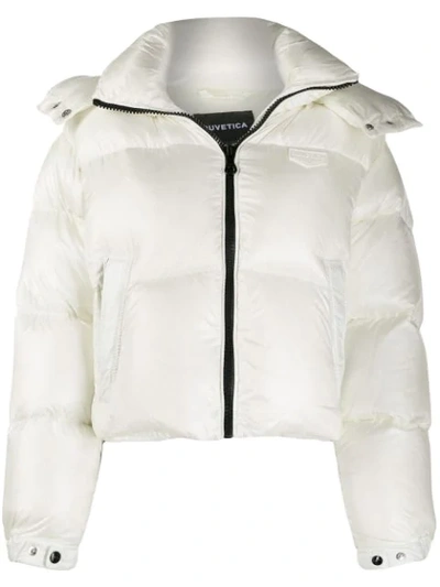 Duvetica Hooded Puffer Jacket In White
