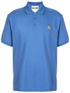 Moschino Logo Patch Polo Shirt In Blue