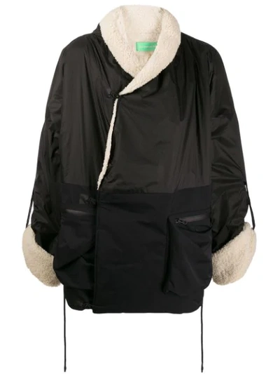 Aa Spectrum Shearling Lining Coat In Black