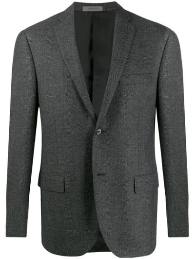 Corneliani Colour Block Blazer In Grey