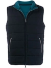 N•peal The Mall Quilted Gilet In Blue