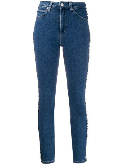 Calvin Klein Jeans Est.1978 Logo Mid-waist Jeans In Blue
