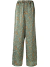 Muller Of Yoshiokubo Printed Drawstring Trousers In Blue